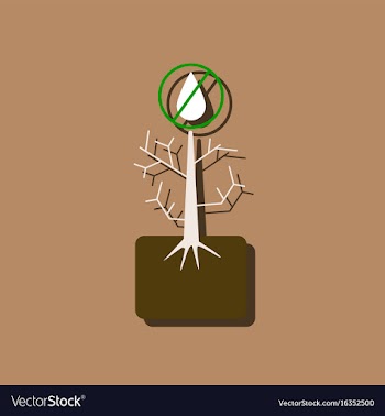 Flat icon design collection thirsty plant in vector image