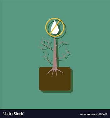 Flat icon design collection thirsty plant in vector image