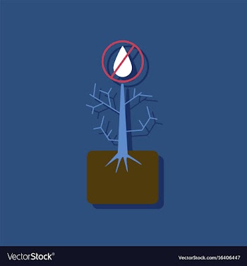 Flat icon design collection thirsty plant in vector image