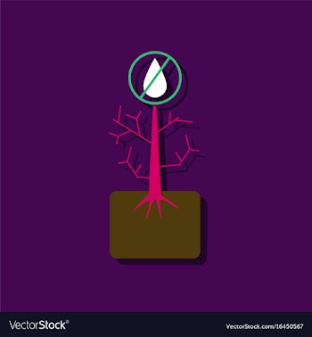 Flat icon design collection thirsty plant in vector image