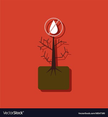 Flat icon design collection thirsty plant in vector image