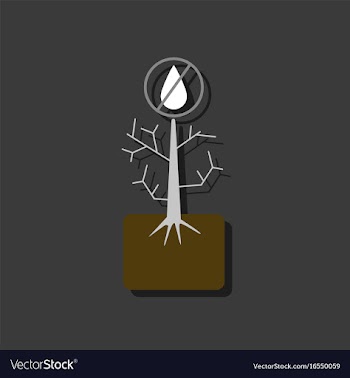 Flat icon design collection thirsty plant in vector image