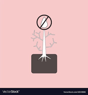 Flat icon design collection thirsty plant vector image