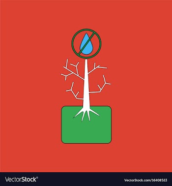 Flat icon design collection thirsty plant vector image