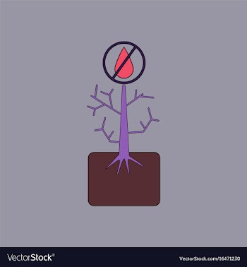Flat icon design collection thirsty plant vector image