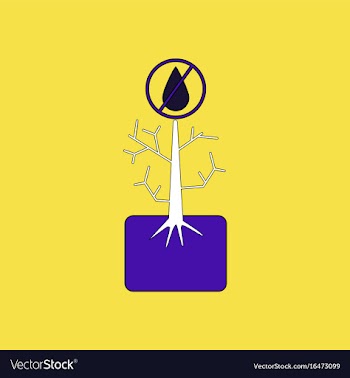 Flat icon design collection thirsty plant vector image