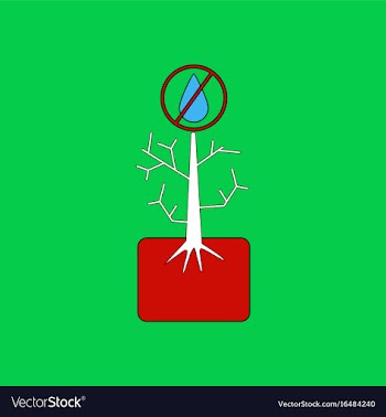Flat icon design collection thirsty plant vector image