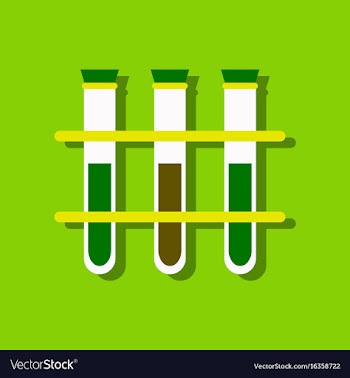 Flat icon design collection three test tube in vector image