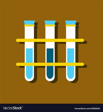 Flat icon design collection three test tube in vector image