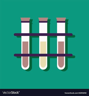 Flat icon design collection three test tube in vector image