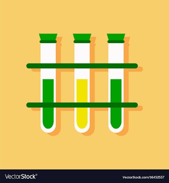 Flat icon design collection three test tube in vector image