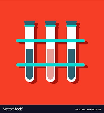 Flat icon design collection three test tube in vector image
