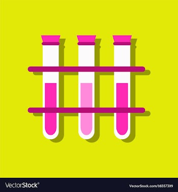 Flat icon design collection three test tube in vector image