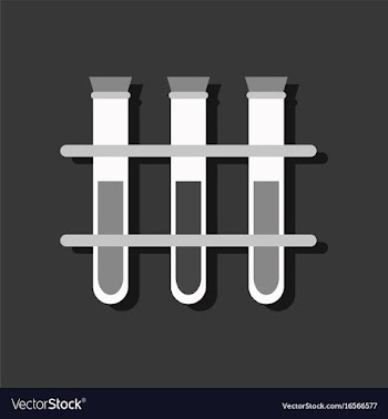 Flat icon design collection three test tube in vector image
