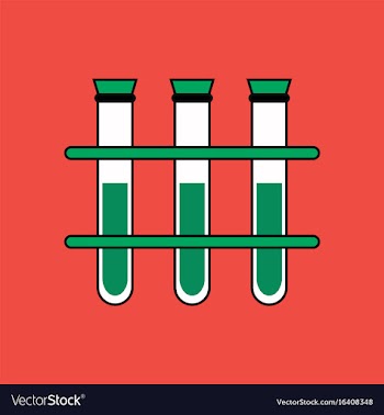 Flat icon design collection three test tube vector image