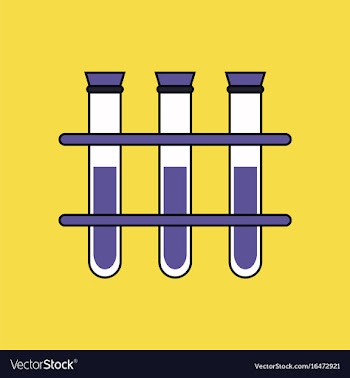 Flat icon design collection three test tube vector image