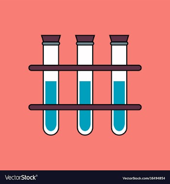 Flat icon design collection three test tube vector image