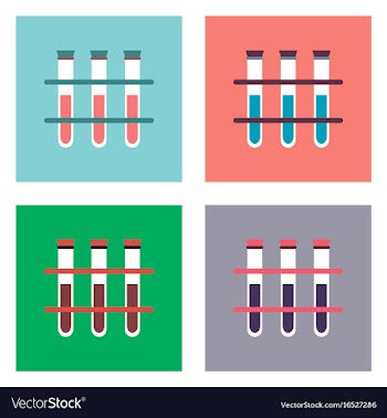Flat icon design collection three test tube vector image