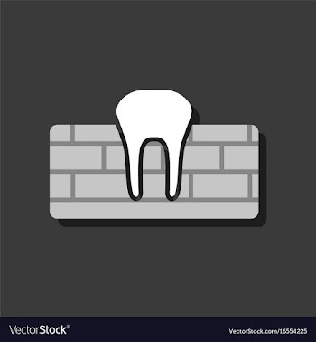 Flat icon design collection tooth and gum in vector image