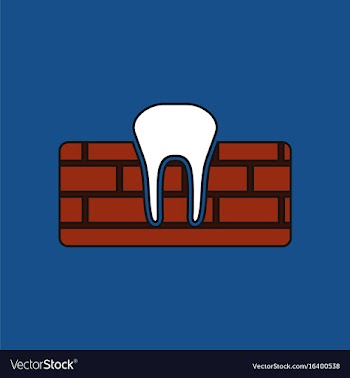 Flat icon design collection tooth and gum vector image