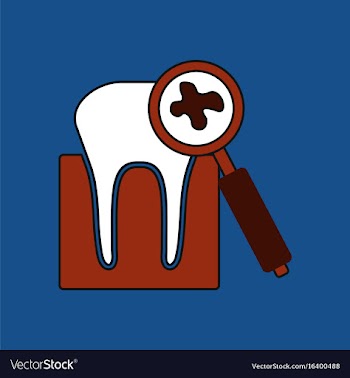 Flat icon design collection tooth with a vector image