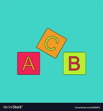 Flat icon design collection toy blocks vector image