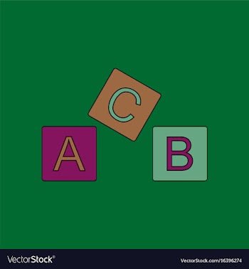 Flat icon design collection toy blocks vector image