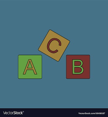 Flat icon design collection toy blocks vector image