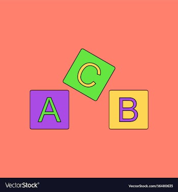 Flat icon design collection toy blocks vector image