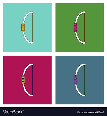 Flat icon design collection toy bow vector image
