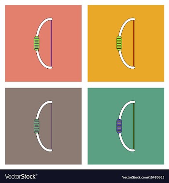 Flat icon design collection toy bow vector image