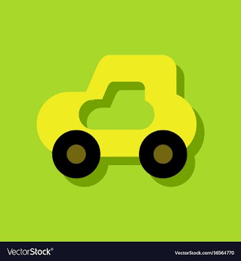 Flat icon design collection toy car in sticker vector image