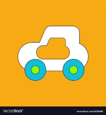 Flat icon design collection toy car vector image