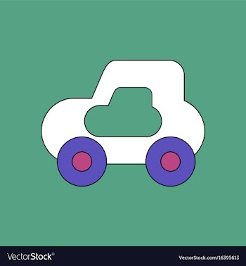 Flat icon design collection toy car vector image