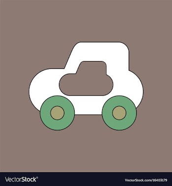 Flat icon design collection toy car vector image