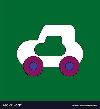 Flat icon design collection toy car vector image
