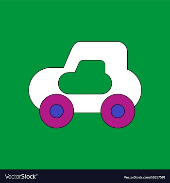 Flat icon design collection toy car vector image