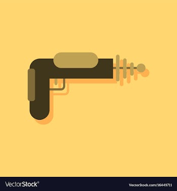 Flat icon design collection toy gun in sticker vector image