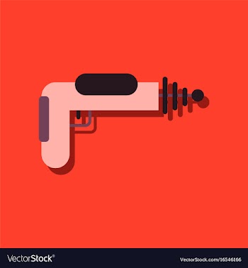 Flat icon design collection toy gun in sticker vector image