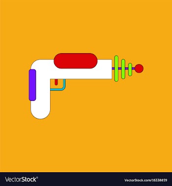 Flat icon design collection toy gun vector image