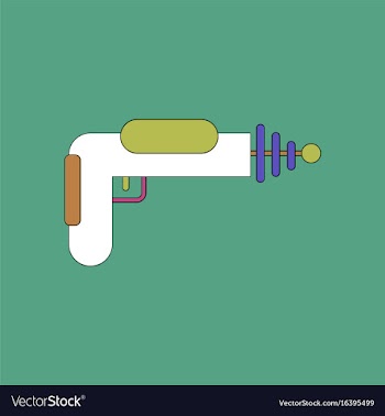 Flat icon design collection toy gun vector image