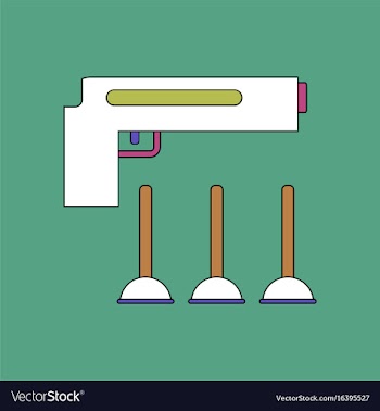 Flat icon design collection toy gun vector image