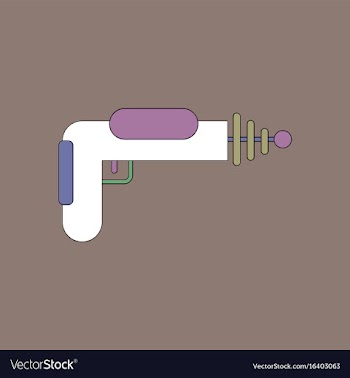 Flat icon design collection toy gun vector image