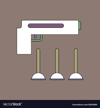 Flat icon design collection toy gun vector image