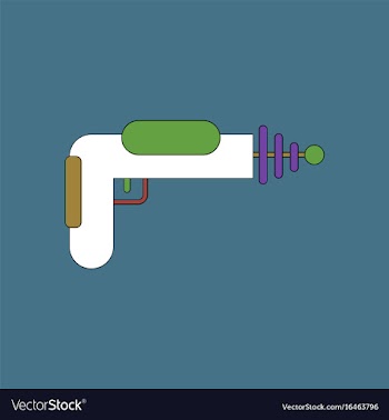 Flat icon design collection toy gun vector image