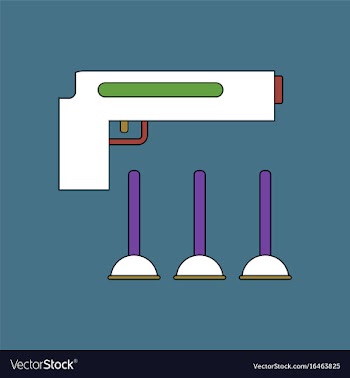 Flat icon design collection toy gun vector image
