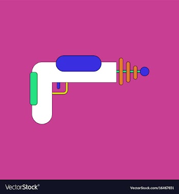 Flat icon design collection toy gun vector image