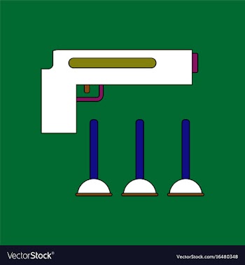 Flat icon design collection toy gun vector image