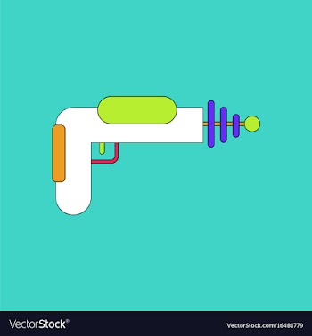 Flat icon design collection toy gun vector image