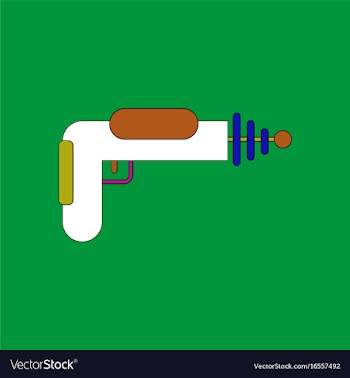 Flat icon design collection toy gun vector image
